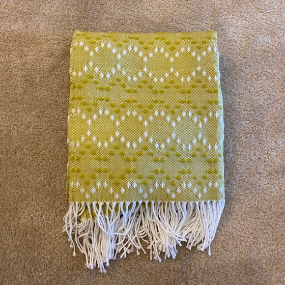 Other - West Elm Citrus Yellow Diamond Dot Warmest Throw